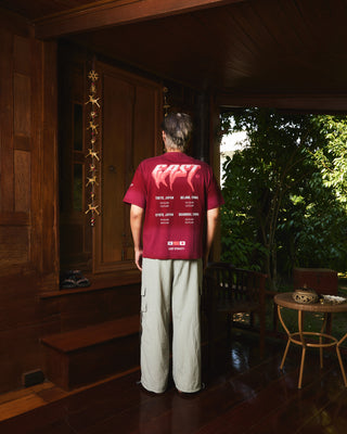 Red Acid Wash Concert Tee