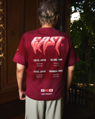 Red Acid Wash Concert Tee