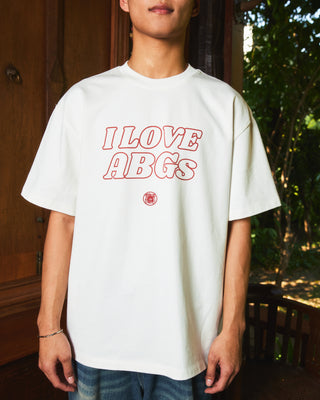 I LOVE ABGs Oversized Tee | White