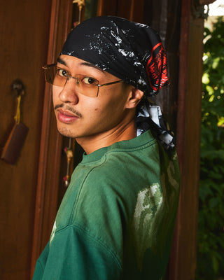 Black Dragon Print Bandana